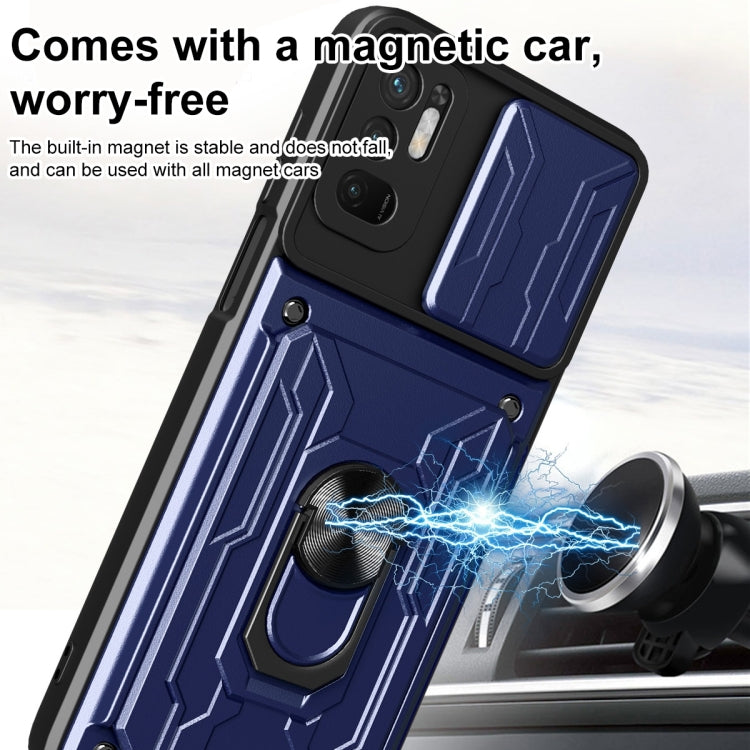 For Xiaomi Redmi Note 10 5G Sliding Camshield Card Phone Case