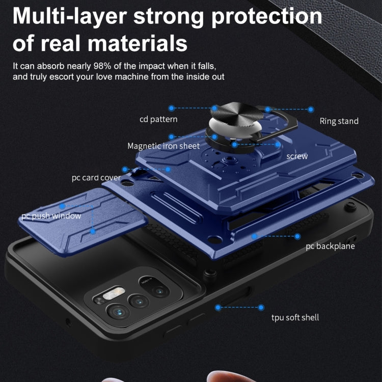 For Xiaomi Redmi Note 10 5G Sliding Camshield Card Phone Case