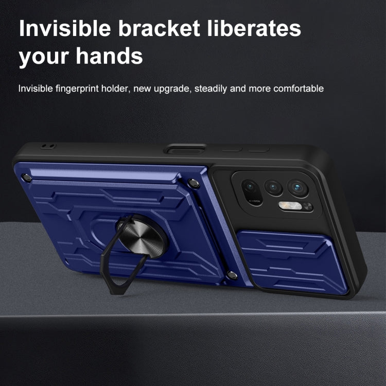 For Xiaomi Redmi Note 10 5G Sliding Camshield Card Phone Case