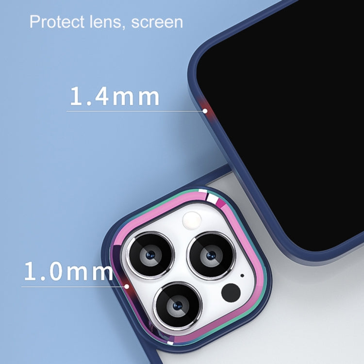 For iPhone 13 Pro Colorful Metal Lens Ring Phone Case