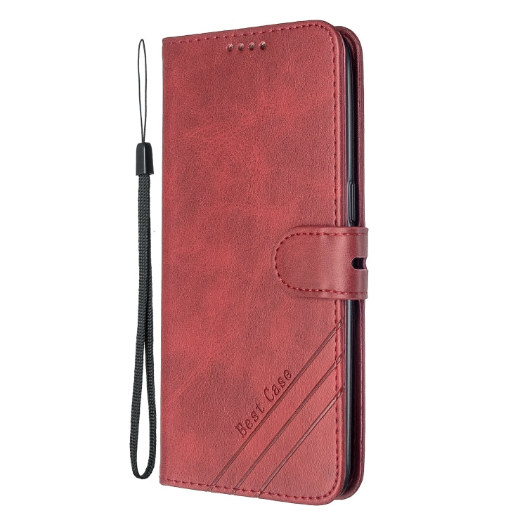 For OPPO Realme 3 Stitching Style 2-Color Cow Texture Horizontal Flip PU Leather Case with Holder & Card Slot & Lanyard