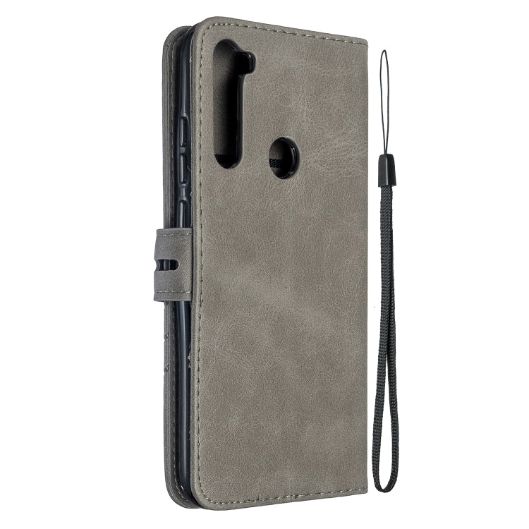 For Xiaomi Redmi Note 8T Stitching Style 2-Color Cow Texture Horizontal Flip PU Leather Case with Holder & Card Slot & Lanyard