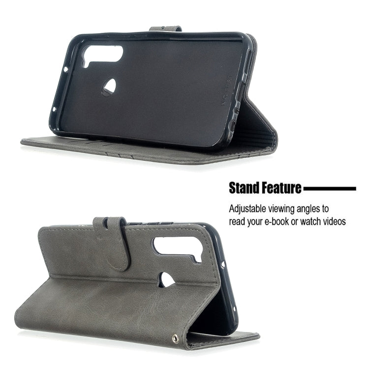 For Xiaomi Redmi Note 8T Stitching Style 2-Color Cow Texture Horizontal Flip PU Leather Case with Holder & Card Slot & Lanyard