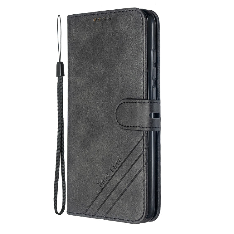 For Xiaomi Redmi Note 8T Stitching Style 2-Color Cow Texture Horizontal Flip PU Leather Case with Holder & Card Slot & Lanyard