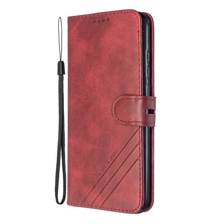 For Xiaomi Redmi Note 8T Stitching Style 2-Color Cow Texture Horizontal Flip PU Leather Case with Holder & Card Slot & Lanyard