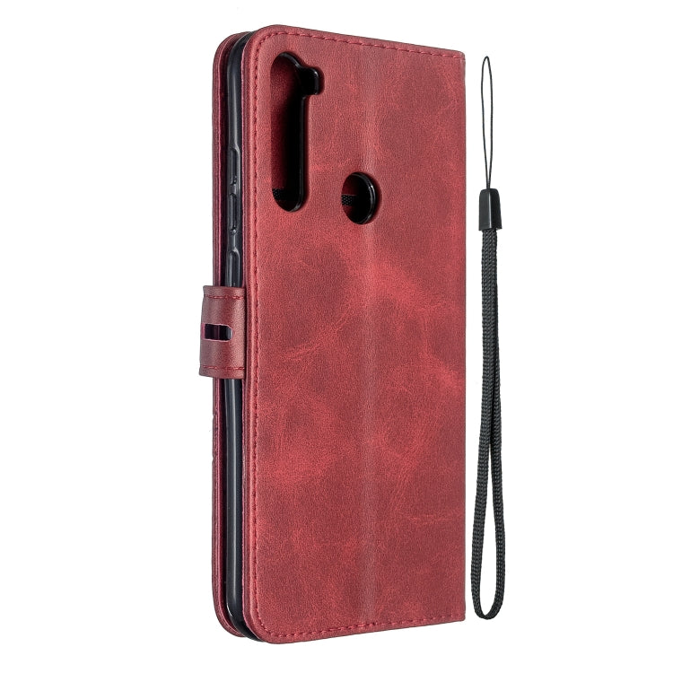 For Xiaomi Redmi Note 8T Stitching Style 2-Color Cow Texture Horizontal Flip PU Leather Case with Holder & Card Slot & Lanyard