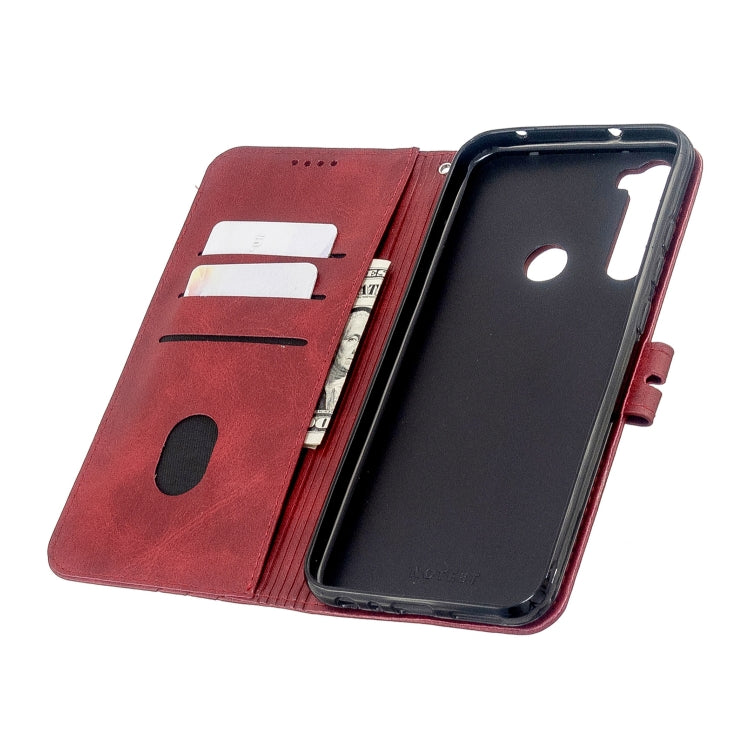 For Xiaomi Redmi Note 8T Stitching Style 2-Color Cow Texture Horizontal Flip PU Leather Case with Holder & Card Slot & Lanyard
