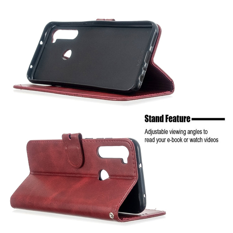 For Xiaomi Redmi Note 8T Stitching Style 2-Color Cow Texture Horizontal Flip PU Leather Case with Holder & Card Slot & Lanyard