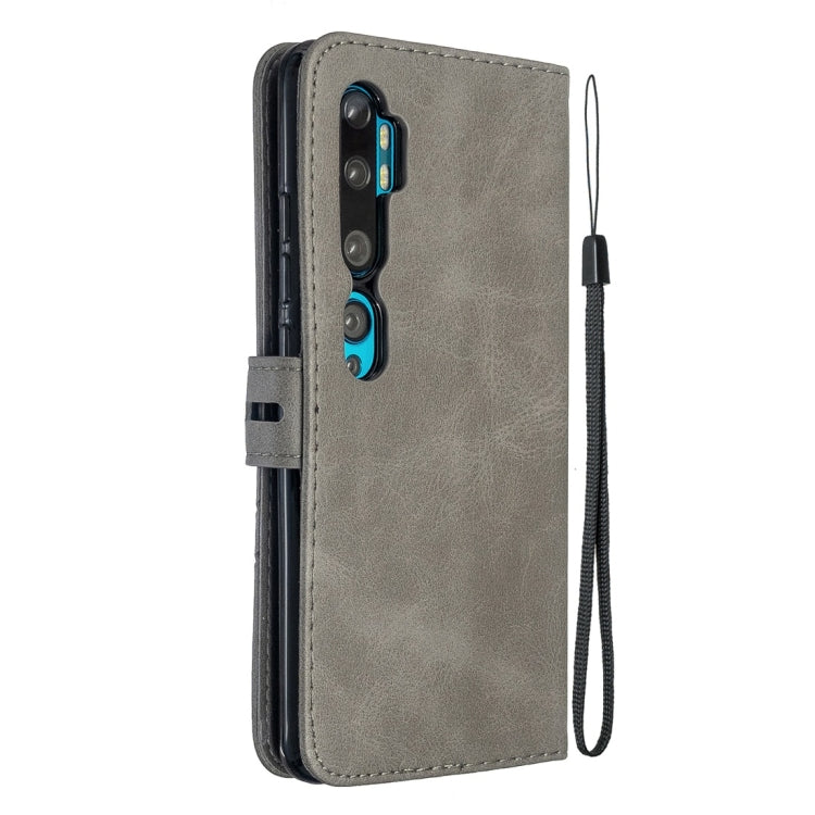 For Xiaomi CC9 Pro / Note 10 Pro Stitching Style 2-Color Cow Texture Horizontal Flip PU Leather Case with Holder & Card Slot & Lanyard