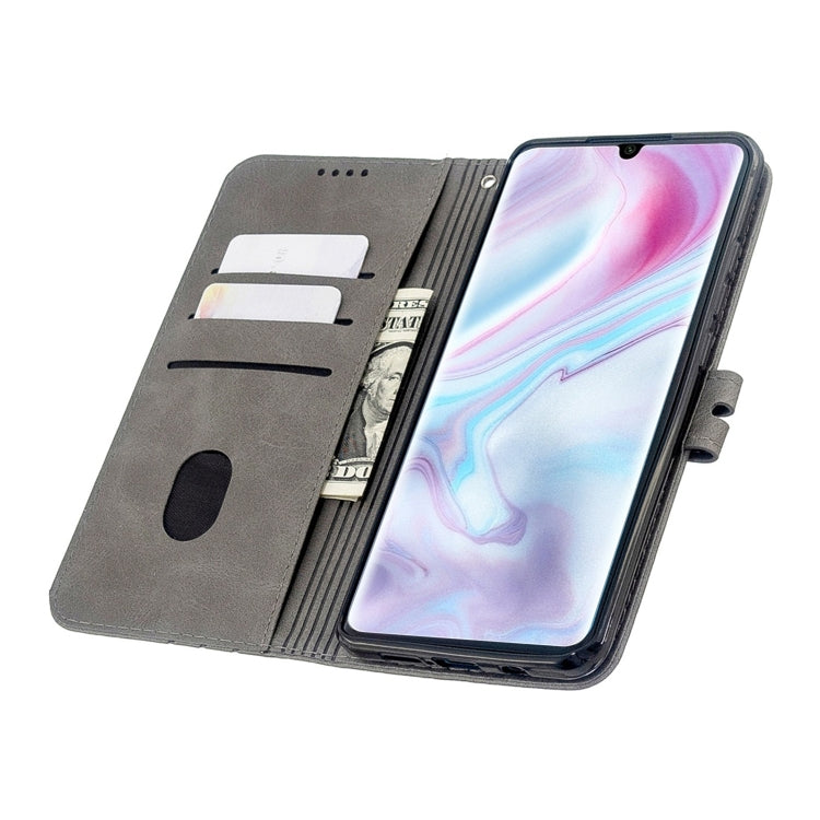 For Xiaomi CC9 Pro / Note 10 Pro Stitching Style 2-Color Cow Texture Horizontal Flip PU Leather Case with Holder & Card Slot & Lanyard