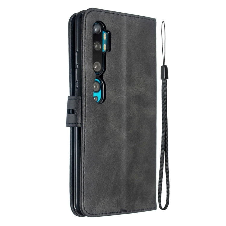 For Xiaomi CC9 Pro / Note 10 Pro Stitching Style 2-Color Cow Texture Horizontal Flip PU Leather Case with Holder & Card Slot & Lanyard