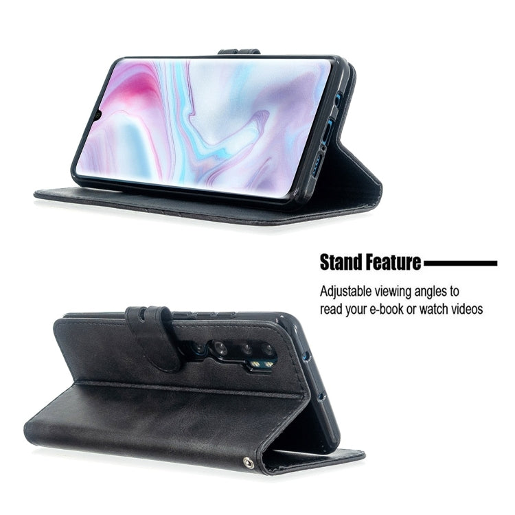 For Xiaomi CC9 Pro / Note 10 Pro Stitching Style 2-Color Cow Texture Horizontal Flip PU Leather Case with Holder & Card Slot & Lanyard