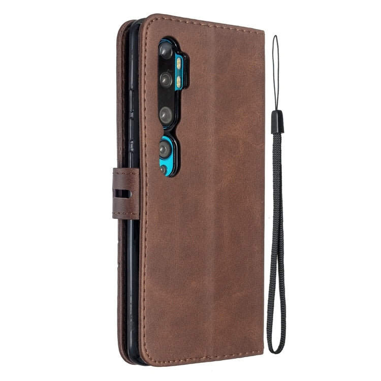 For Xiaomi CC9 Pro / Note 10 Pro Stitching Style 2-Color Cow Texture Horizontal Flip PU Leather Case with Holder & Card Slot & Lanyard
