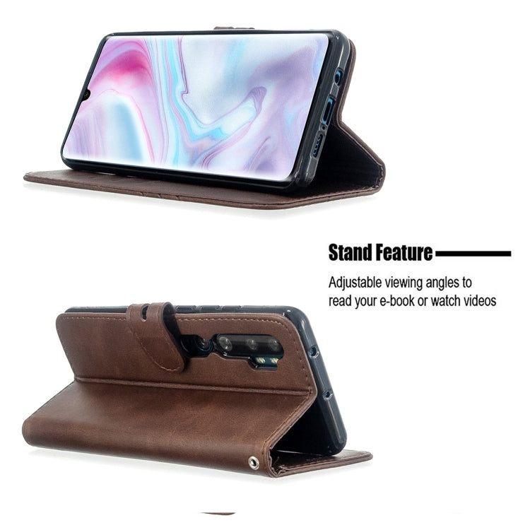 For Xiaomi CC9 Pro / Note 10 Pro Stitching Style 2-Color Cow Texture Horizontal Flip PU Leather Case with Holder & Card Slot & Lanyard