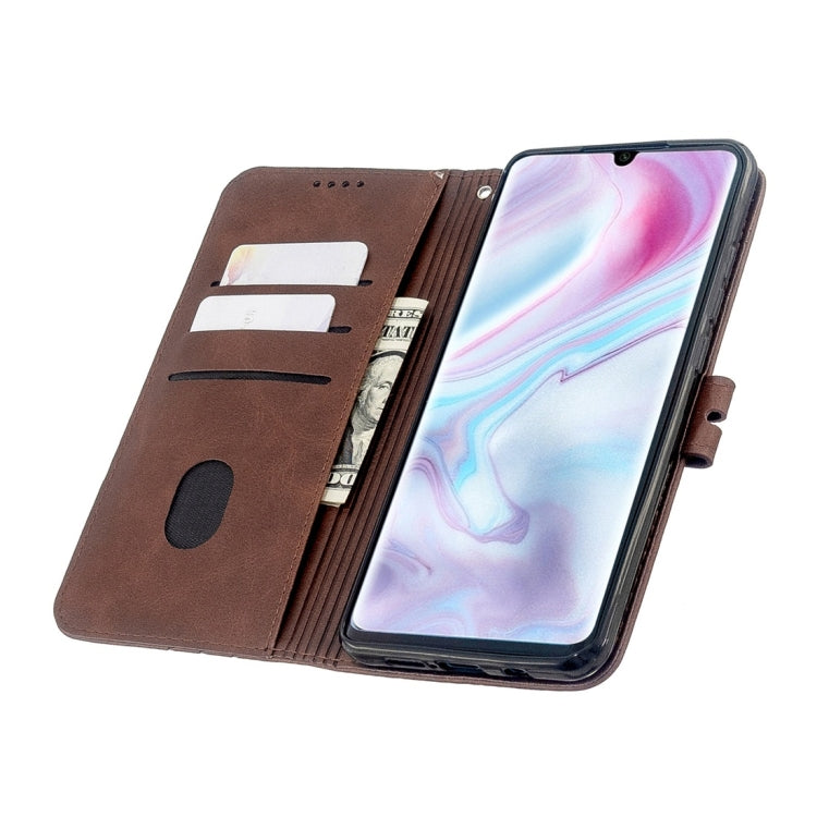For Xiaomi CC9 Pro / Note 10 Pro Stitching Style 2-Color Cow Texture Horizontal Flip PU Leather Case with Holder & Card Slot & Lanyard