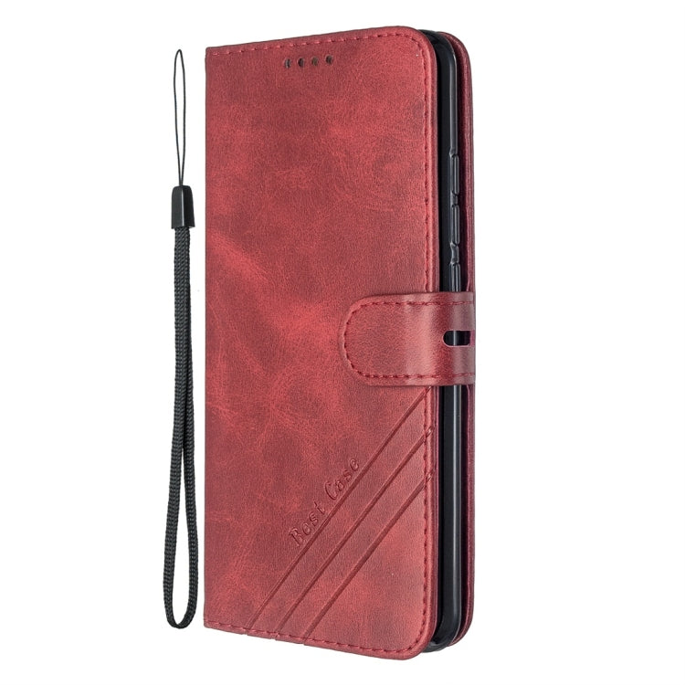 For Xiaomi CC9 Pro / Note 10 Pro Stitching Style 2-Color Cow Texture Horizontal Flip PU Leather Case with Holder & Card Slot & Lanyard