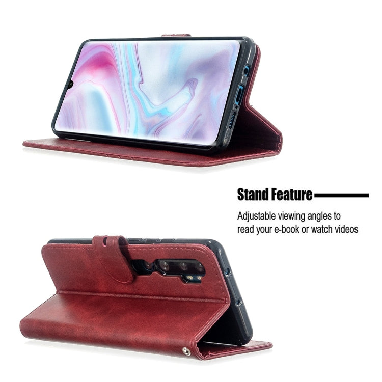 For Xiaomi CC9 Pro / Note 10 Pro Stitching Style 2-Color Cow Texture Horizontal Flip PU Leather Case with Holder & Card Slot & Lanyard