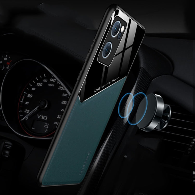 For OPPO Reno7 All-inclusive Leather + Organic Glass Phone Case