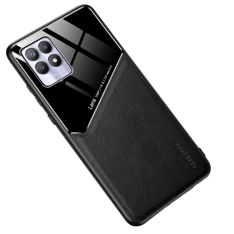 For OPPO Realme 8i All-inclusive Leather + Organic Glass Phone Case