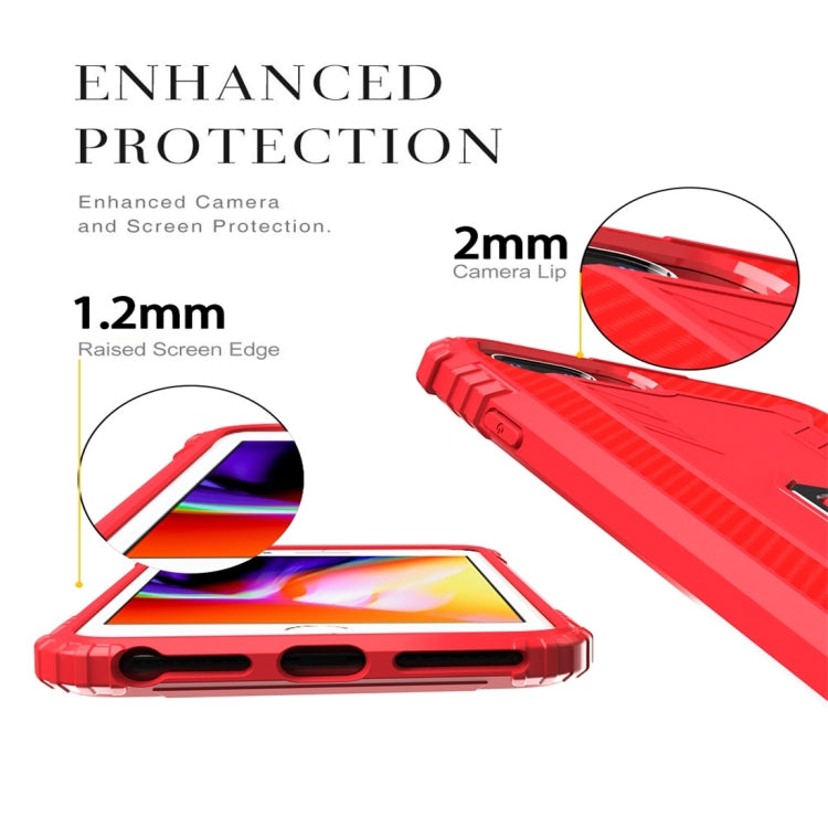 For iPhone 6 / 7 / 8 Carbon Fiber Protective Case with 360 Degree Rotating Ring Holder