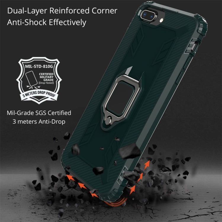 For iPhone 6 / 7 / 8 Carbon Fiber Protective Case with 360 Degree Rotating Ring Holder