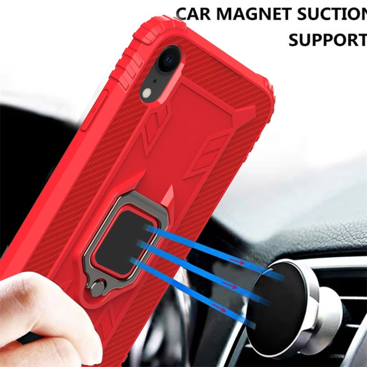 For iPhone X / XS Carbon Fiber Protective Case with 360 Degree Rotating Ring Holder