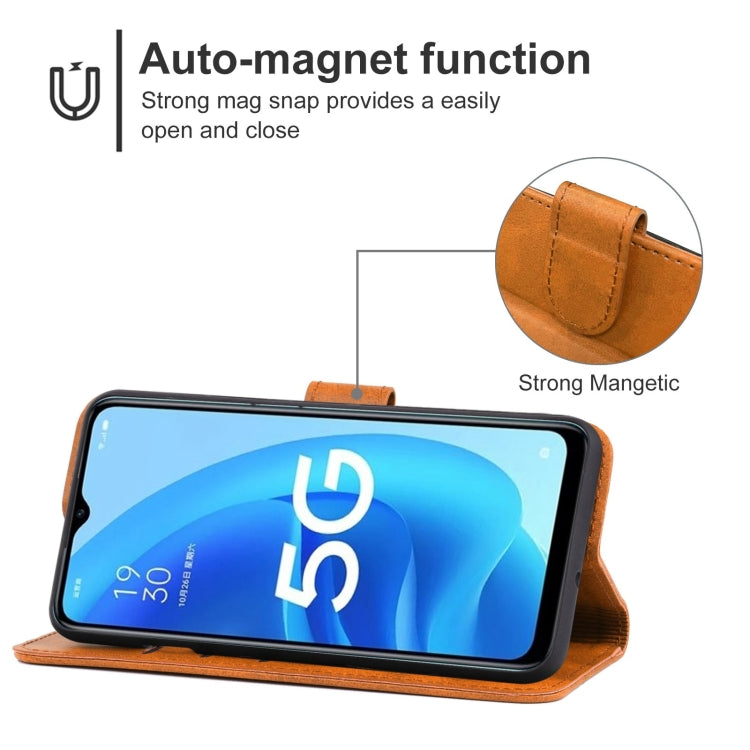 For OPPO A56 5G Leather Phone Case