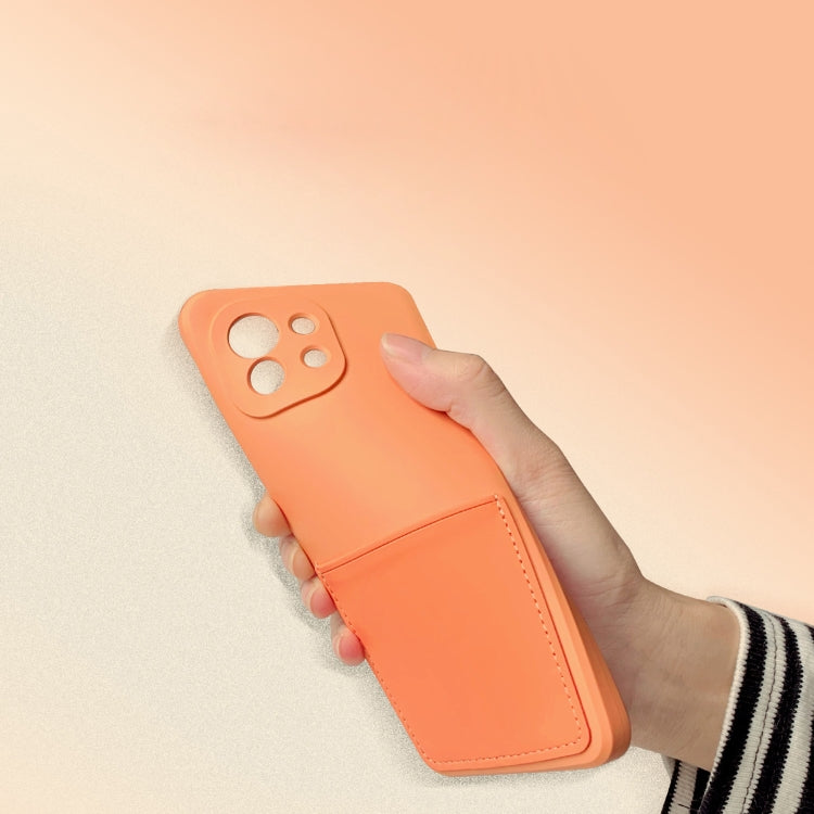 For Xiaomi Mi 11 Liquid Silicone Skin Feel Shockproof Phone Case with Card Slot