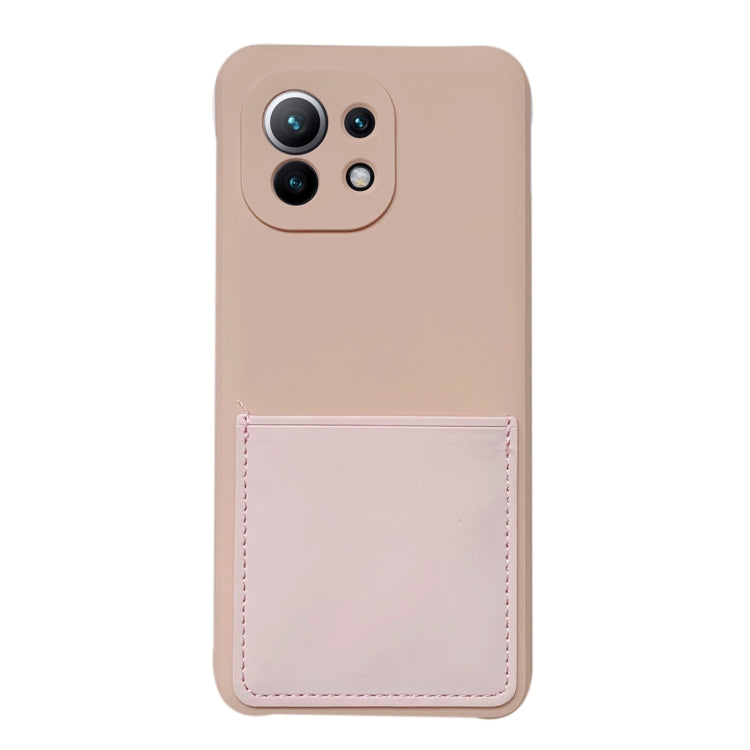 For Xiaomi Mi 11 Liquid Silicone Skin Feel Shockproof Phone Case with Card Slot