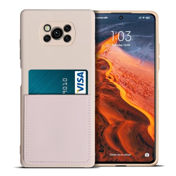 For Xiaomi Poco X3 / Poco X3 NFC Liquid Silicone Skin Feel Shockproof Phone Case with Card Slot