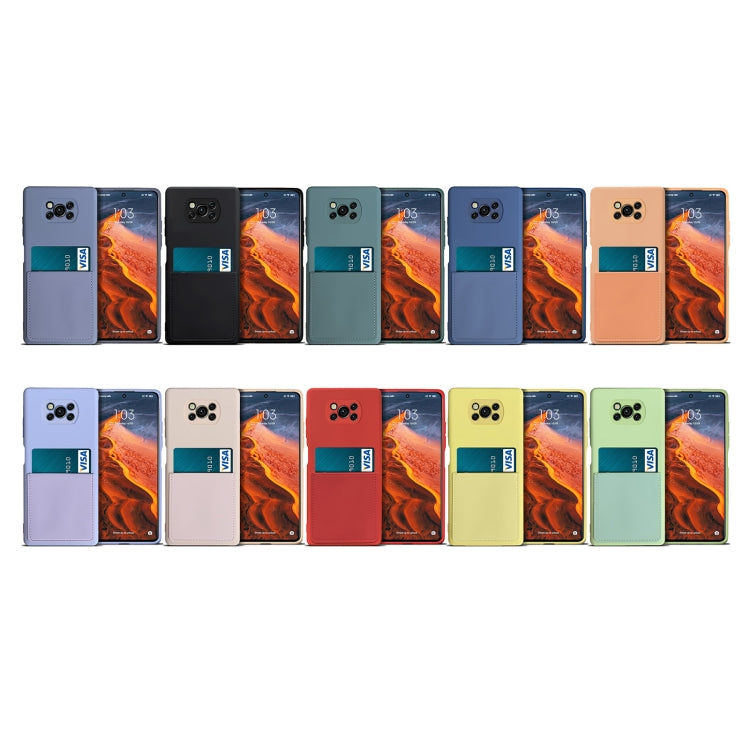 For Xiaomi Poco X3 / Poco X3 NFC Liquid Silicone Skin Feel Shockproof Phone Case with Card Slot