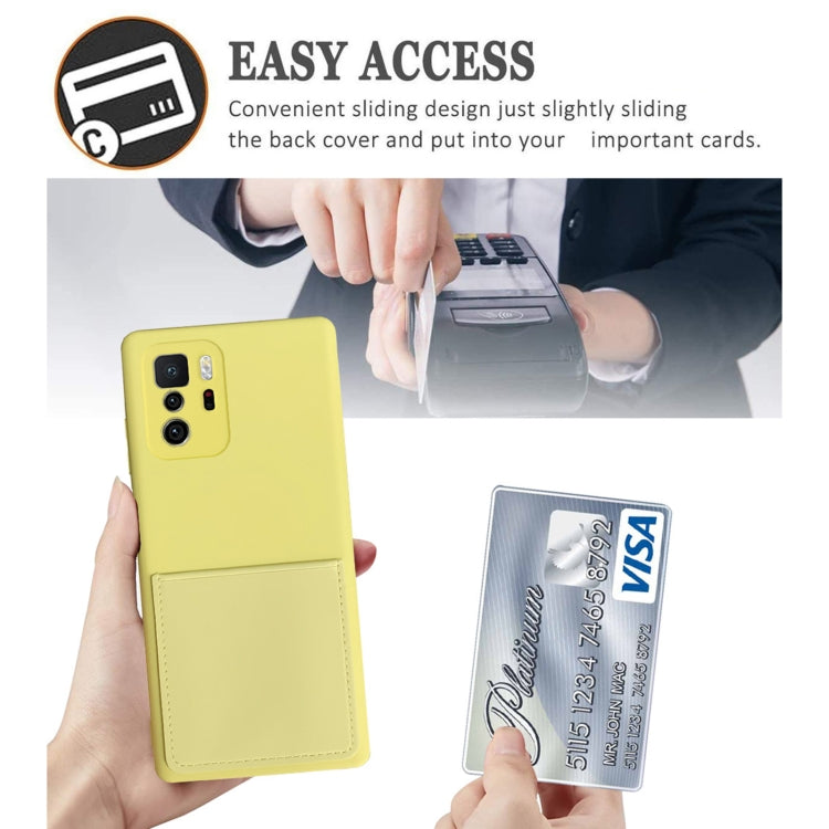 For Xiaomi Redmi Note 10 Pro 5G / Poco X3 GT Liquid Silicone Skin Feel Shockproof Phone Case with Card Slot