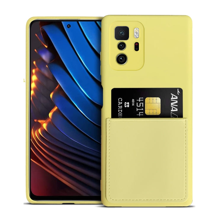 For Xiaomi Redmi Note 10 Pro 5G / Poco X3 GT Liquid Silicone Skin Feel Shockproof Phone Case with Card Slot