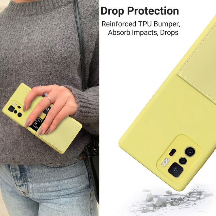 For Xiaomi Redmi Note 10 Pro 5G / Poco X3 GT Liquid Silicone Skin Feel Shockproof Phone Case with Card Slot