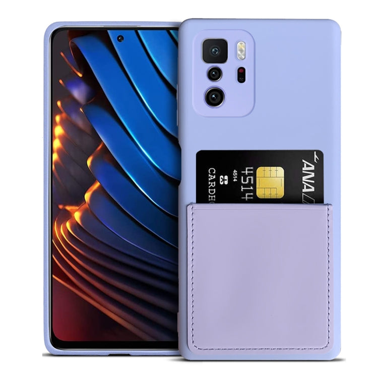 For Xiaomi Redmi Note 10 Pro 5G / Poco X3 GT Liquid Silicone Skin Feel Shockproof Phone Case with Card Slot
