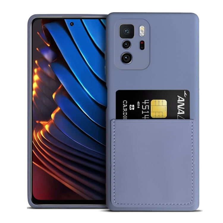 For Xiaomi Redmi Note 10 Pro 5G / Poco X3 GT Liquid Silicone Skin Feel Shockproof Phone Case with Card Slot