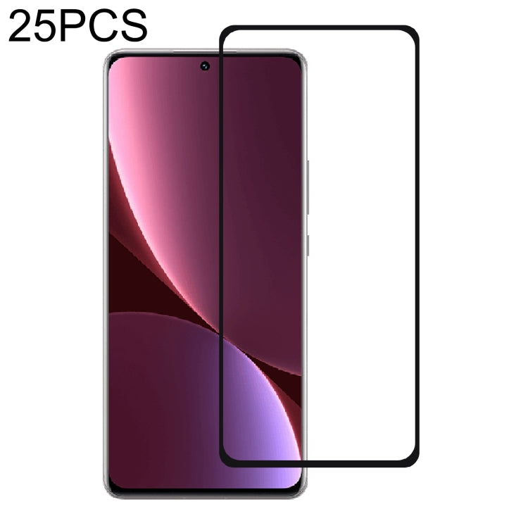 25 PCS 9H HD 3D Curved Edge Tempered Glass Film For Xiaomi 12 Pro(Black)