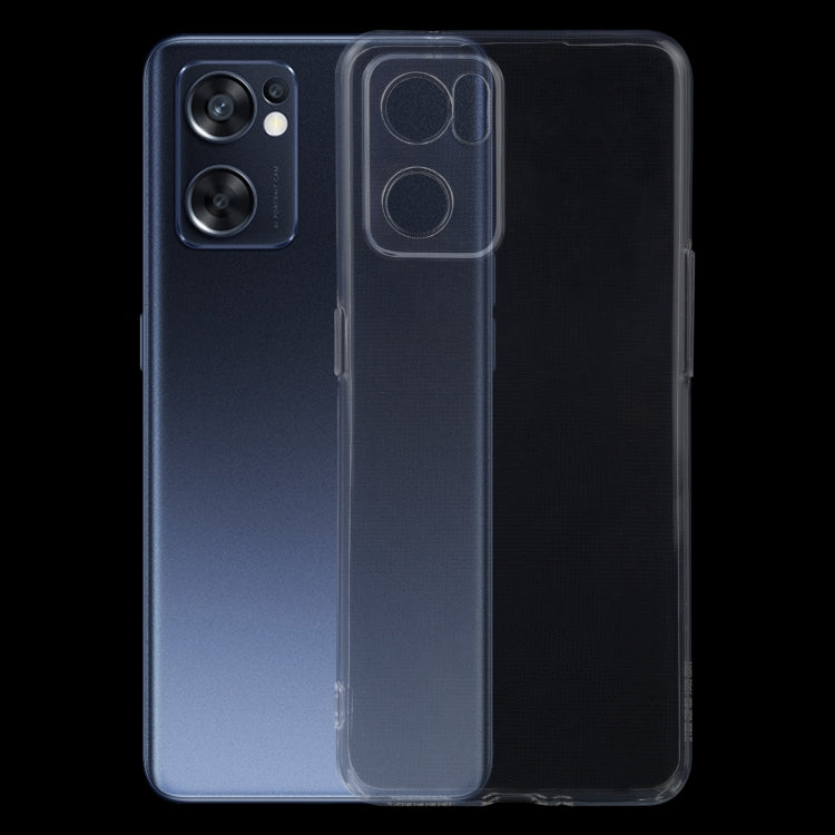 For OPPO Reno7 SE 5G 0.75mm Ultra-thin Transparent TPU Phone Case