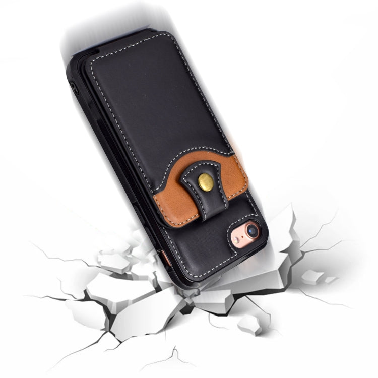 For iPhone SE 2022 / SE 2020 / 8 / 7 Soft Skin Leather Wallet Bag Phone Case