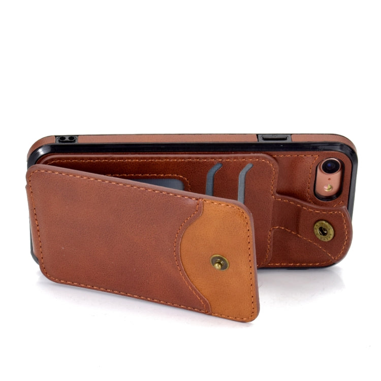 For iPhone SE 2022 / SE 2020 / 8 / 7 Soft Skin Leather Wallet Bag Phone Case