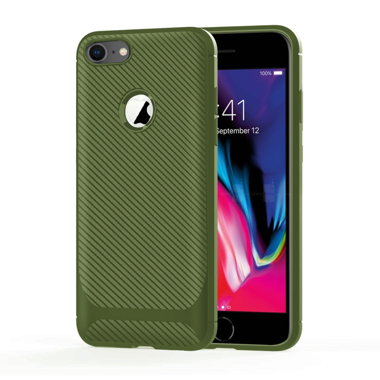 For iPhone 6 & 6s Carbon Fiber Texture Shockproof TPU Protective Case