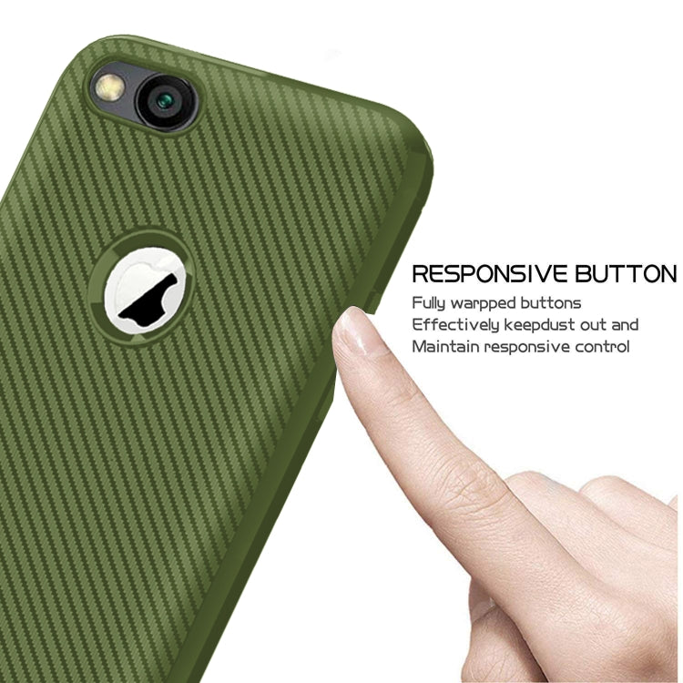 For iPhone 6 Plus & 6s Plus Carbon Fiber Texture Shockproof TPU Protective Case