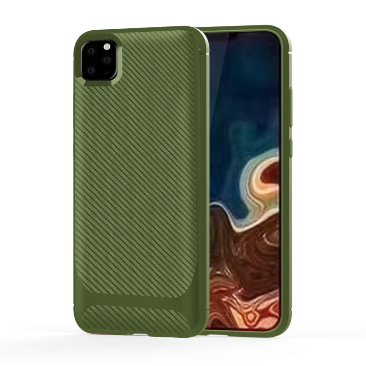 For iPhone 11 Pro Carbon Fiber Texture Shockproof TPU Protective Case