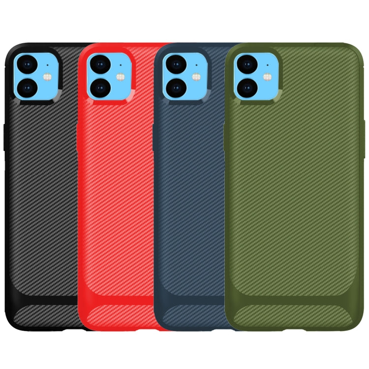 For iPhone 11 Carbon Fiber Texture Shockproof TPU Protective Case