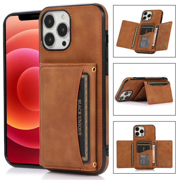 For iPhone 13 Pro Max Three-fold Leather Phone Case with Card Slot & Wallet & Holder