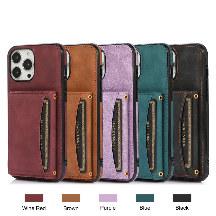 For iPhone 13 Pro Max Three-fold Leather Phone Case with Card Slot & Wallet & Holder