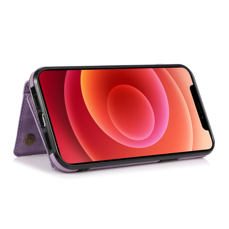 For iPhone 13 Pro Three-fold Leather Phone Case with Card Slot & Wallet & Holder