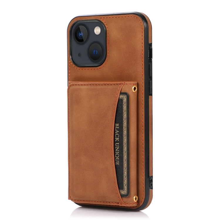 For iPhone 13 mini Three-fold Leather Phone Case with Card Slot & Wallet & Holder