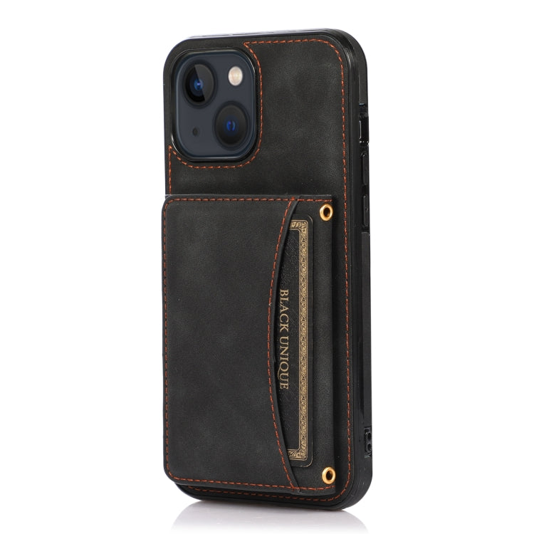 For iPhone 13 mini Three-fold Leather Phone Case with Card Slot & Wallet & Holder