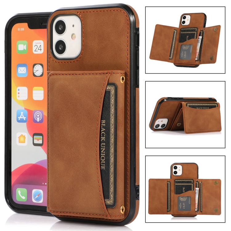 Three-fold Leather Phone Case with Card Slot & Wallet & Holder For iPhone 11 Pro Max